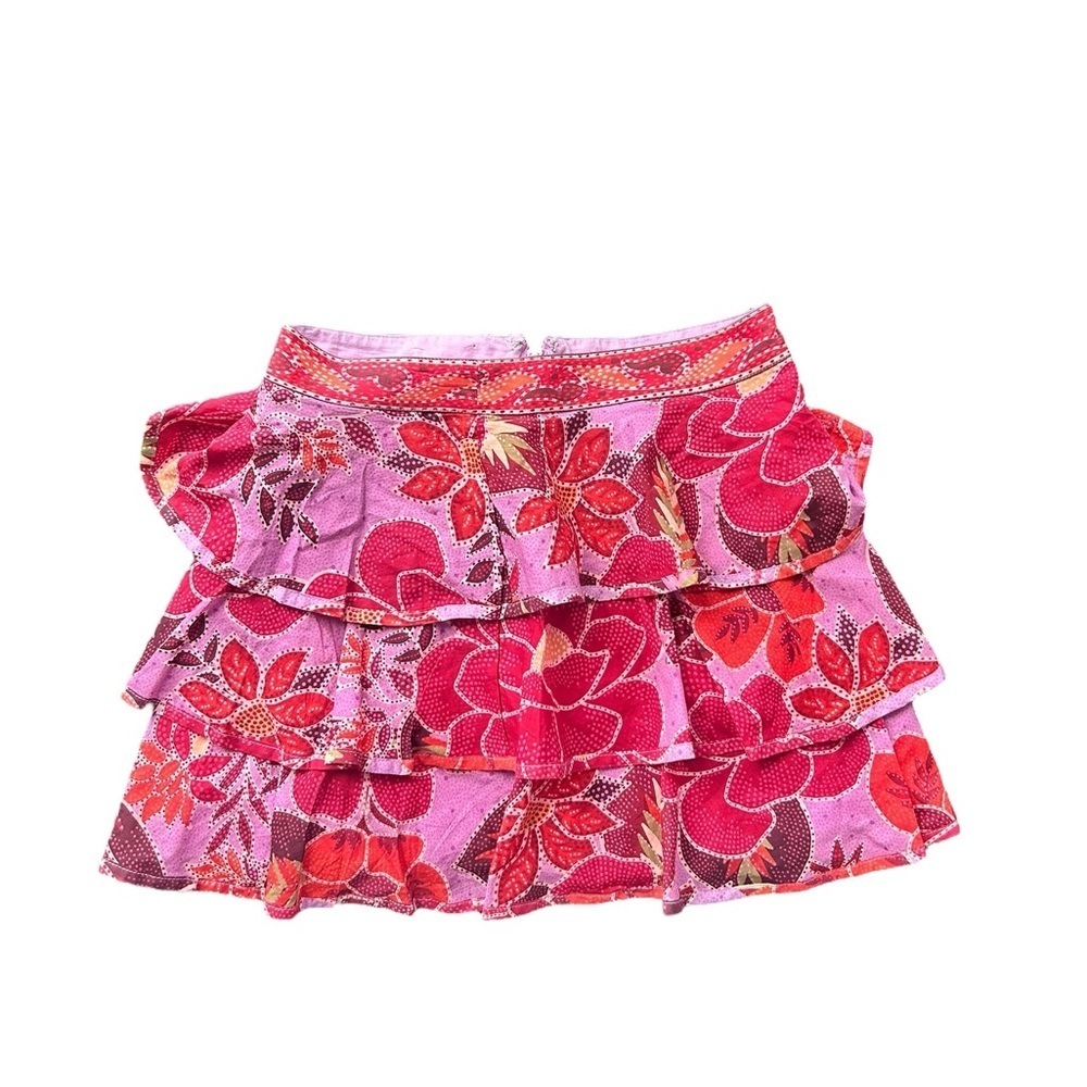 Farm Rio Sweet Floral Lilac XS miniskirt purple pink red new with tags - Picture 4 of 11